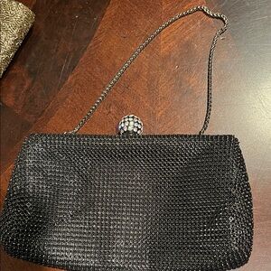 Whiting & Davis Black Mesh Clutch
